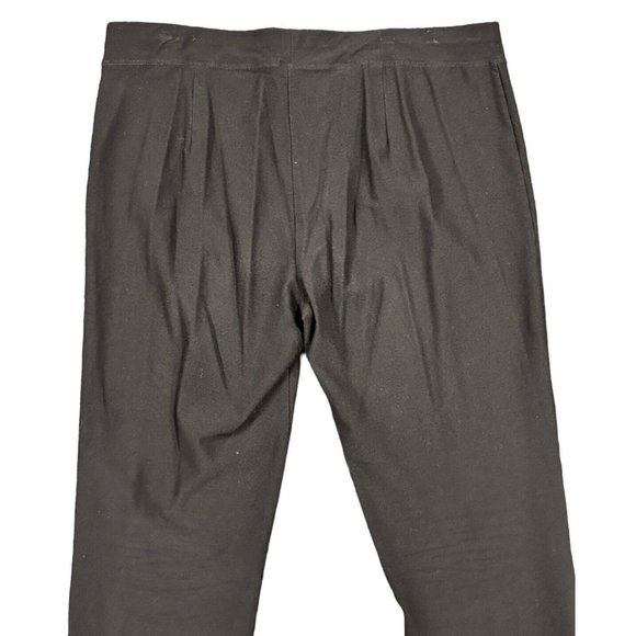 Eileen Fisher Black Pull On Pants Viscose Nylon Spandex Straight Leg Sizs Large - Picture 7 of 10